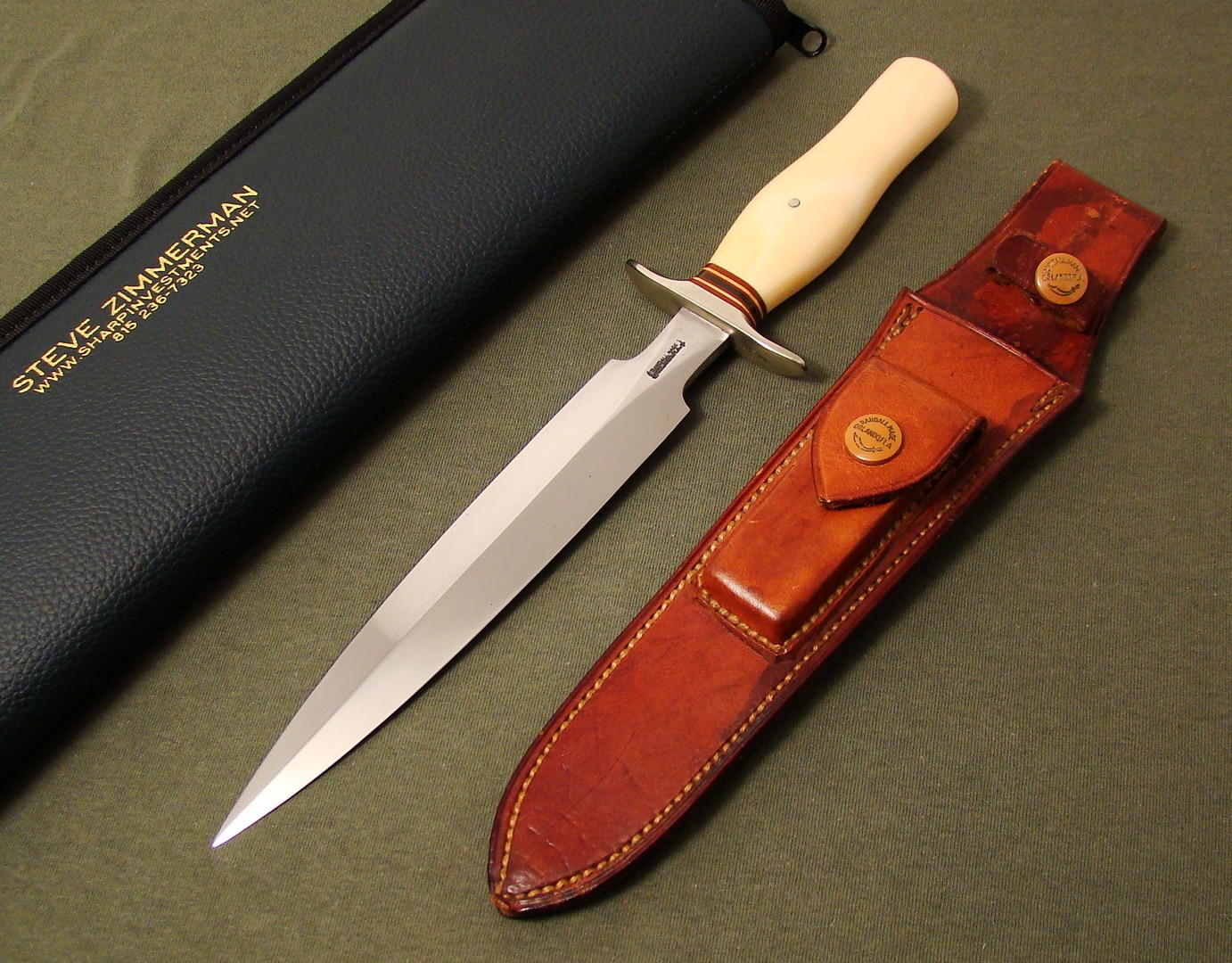 SOLD Randall Model 2 8" pinned ivory Randall Collectible Knives