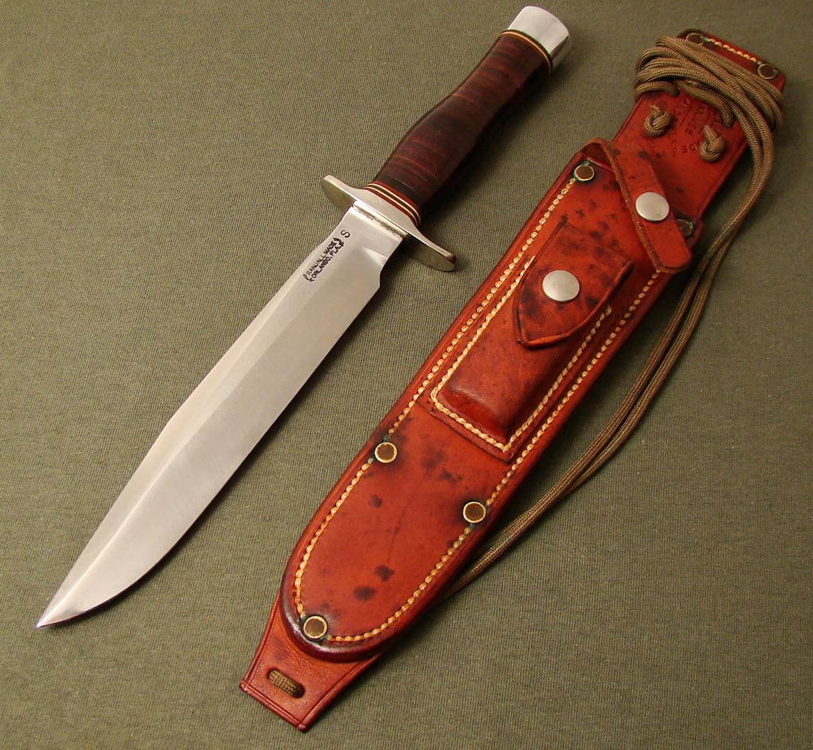SOLD Randall Model 1 8", Separate "S", rare riveted sheath